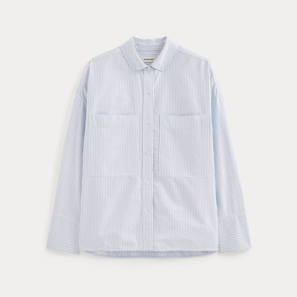 Everlane The Boxy Oxford Pinstripe